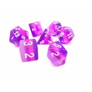 Purple Transparent layer dice set
